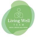 Green logo image with the words Living Well Team